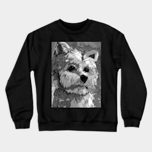 Yorkshire Terrie 2 Black and White Crewneck Sweatshirt